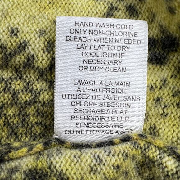 Equipment Femme Cashmere Sloane Diamondback Python Sweater Blazing Yellow Size M - Picture 10 of 13